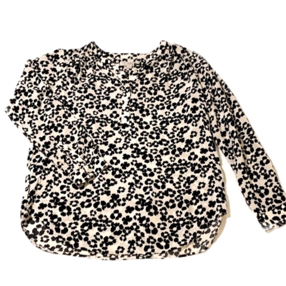 Ann Taylor LOFT Floral Henley Tunic Size S